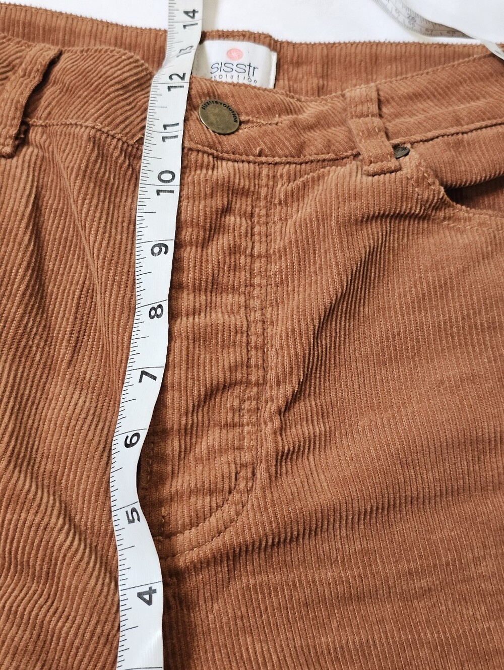 Sisstrevolution Rust Corduroy Wide Leg Pants Size 27/6 - Picture 11 of 16